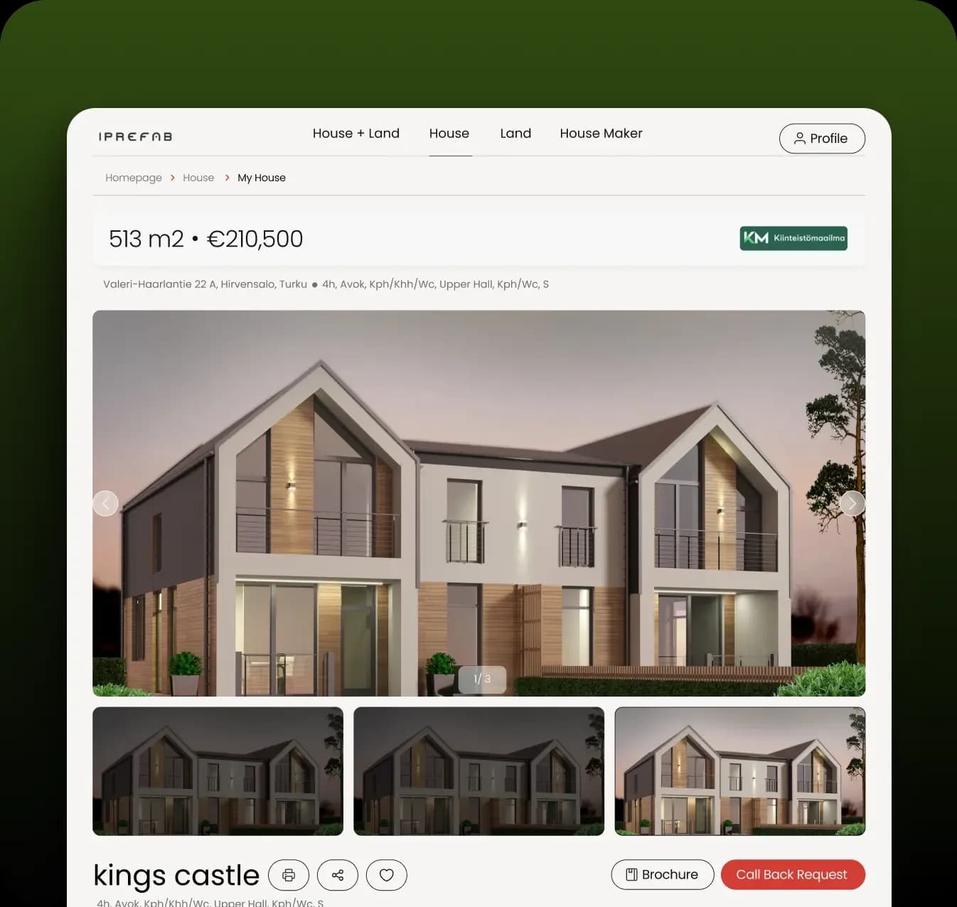 iPrefab | طراحی وب‌سایت فروش ویلاهای پیش‌ساخته - تصویر راهکار